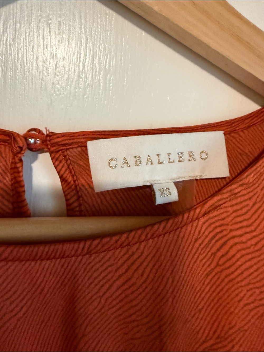 CABALLERO Rust Orange Long Sleeve Mini Dress with Gathered Waist - Picture 5 of 9